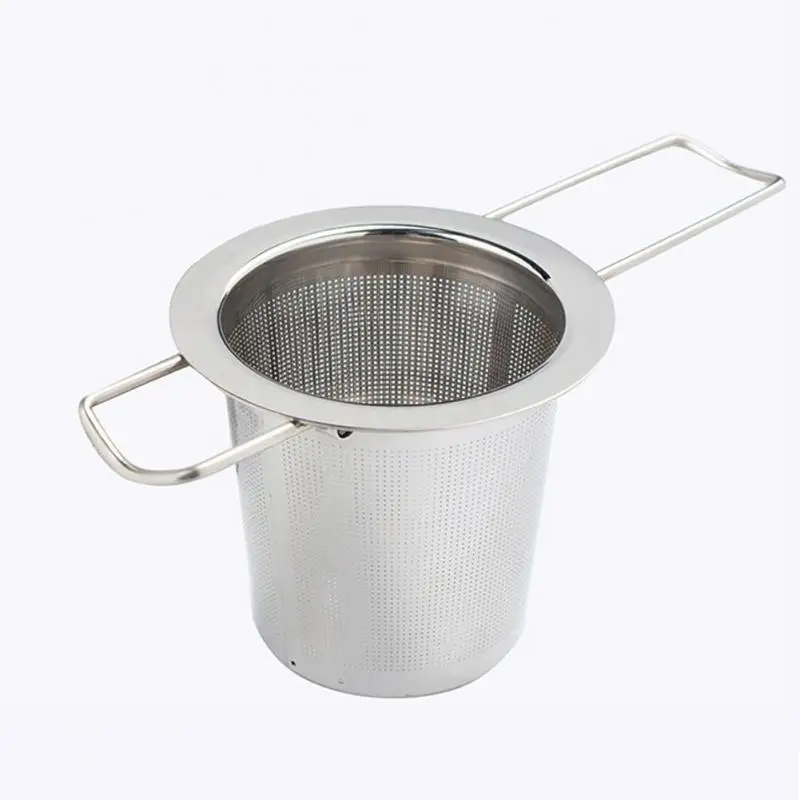 

Practical Tea Ball Strainer Mesh Infuser Filter 304 Stainless Steel Herbal Filter Folding Handle