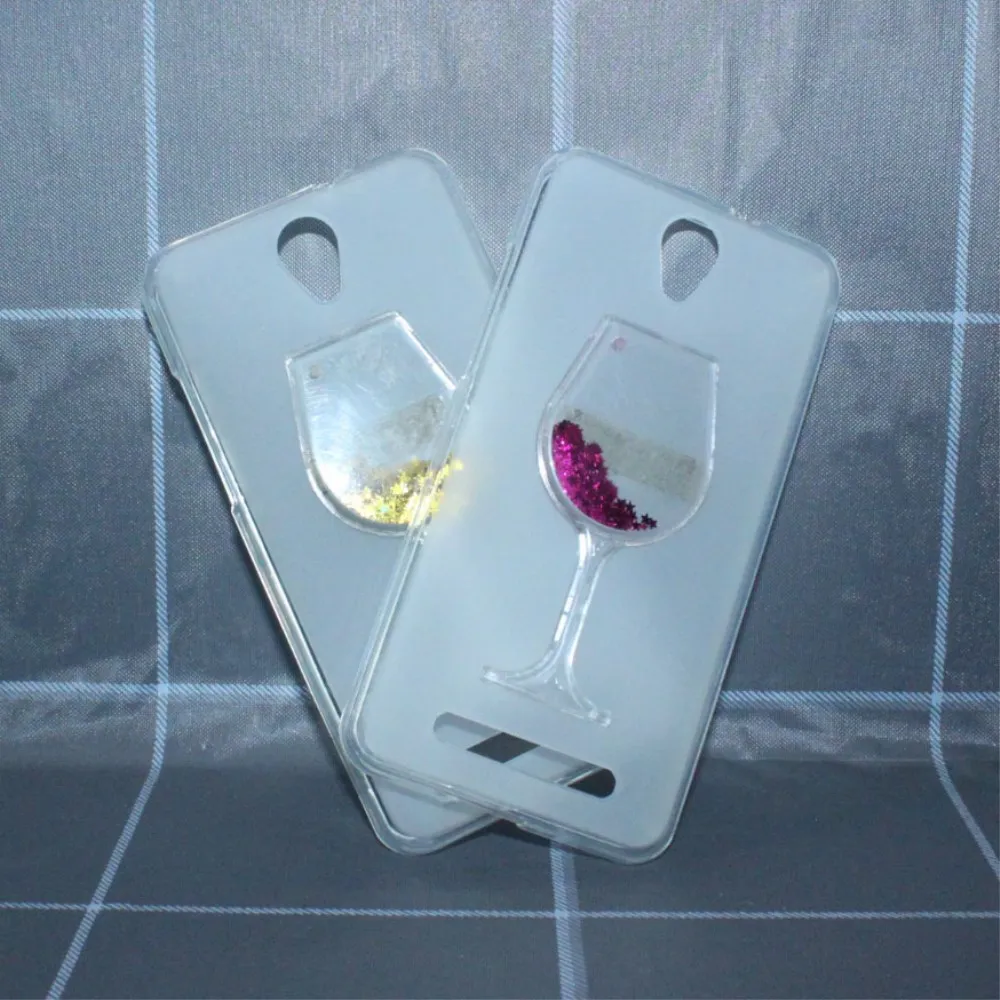 

New Liquid Quicksand Red Wine Glass Soft Silicone Case TPU Back Cover For BQ BQ-5590 Spring Phone Case Capa