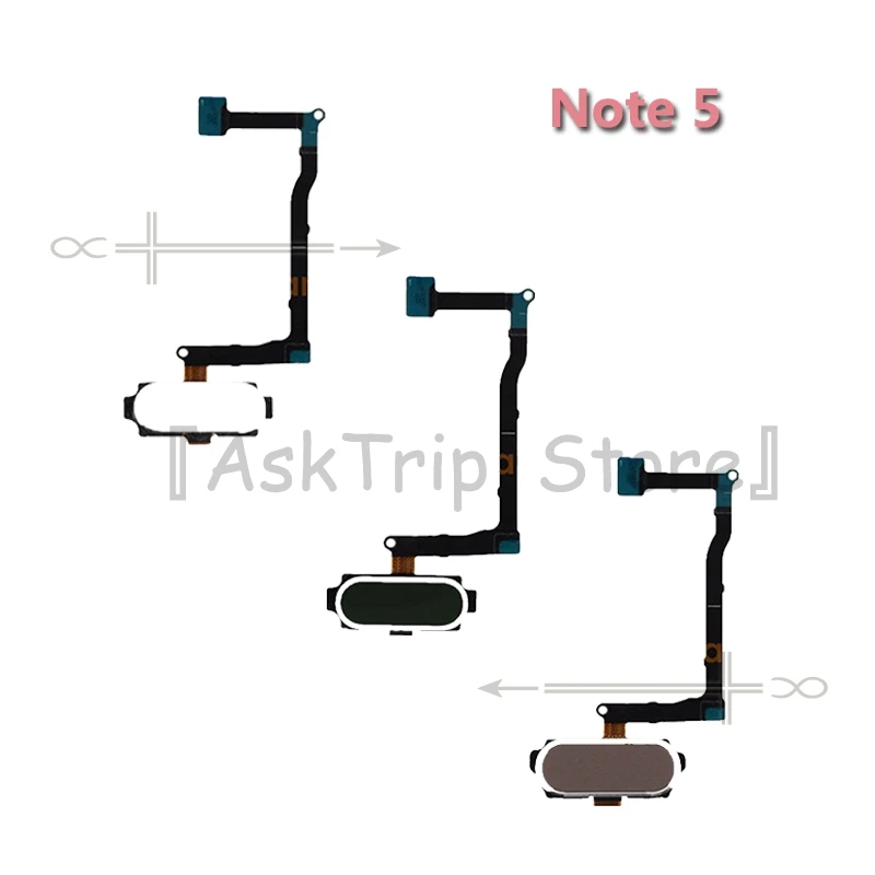 Original Back Home Button Fingerprint Sensor Flex Cable Phone Repair Parts For Samsung Galaxy Note 5 N920F N9200 N920C