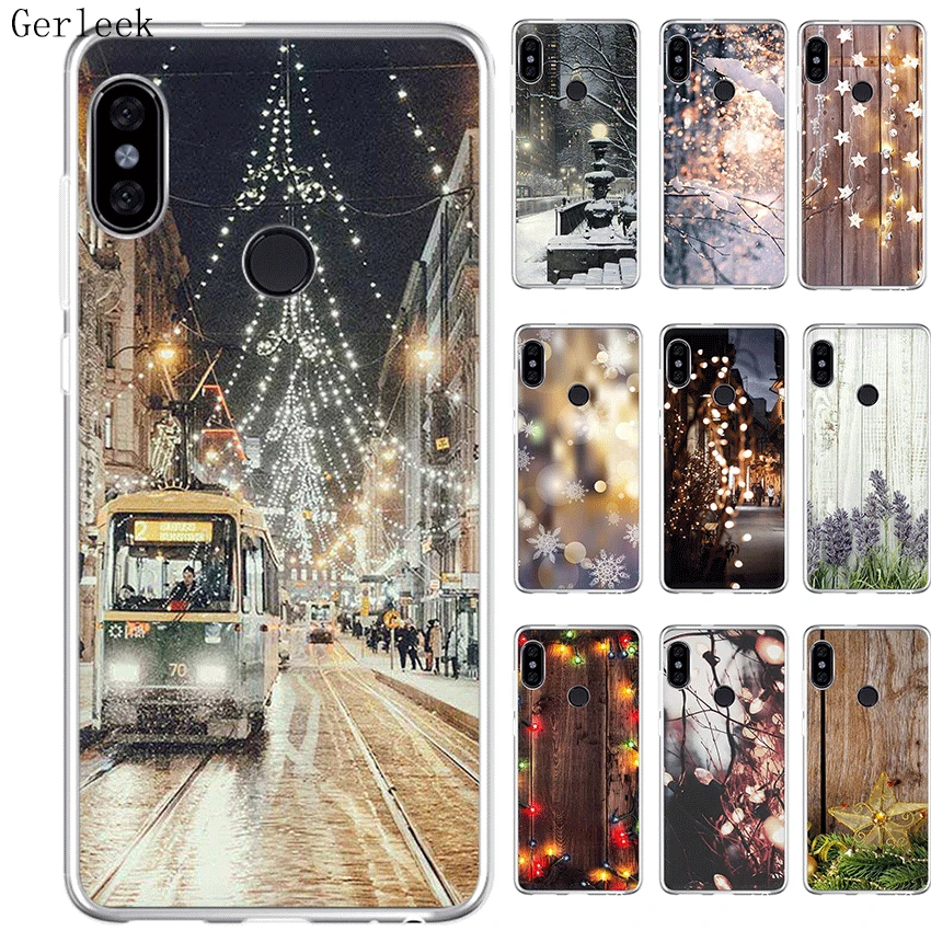 

mobile Phone Case For Xiaomi Redmi Note 6 7 3 Pro 4 4X 5 5A Cover Snow Winter Landscape Bag Shell