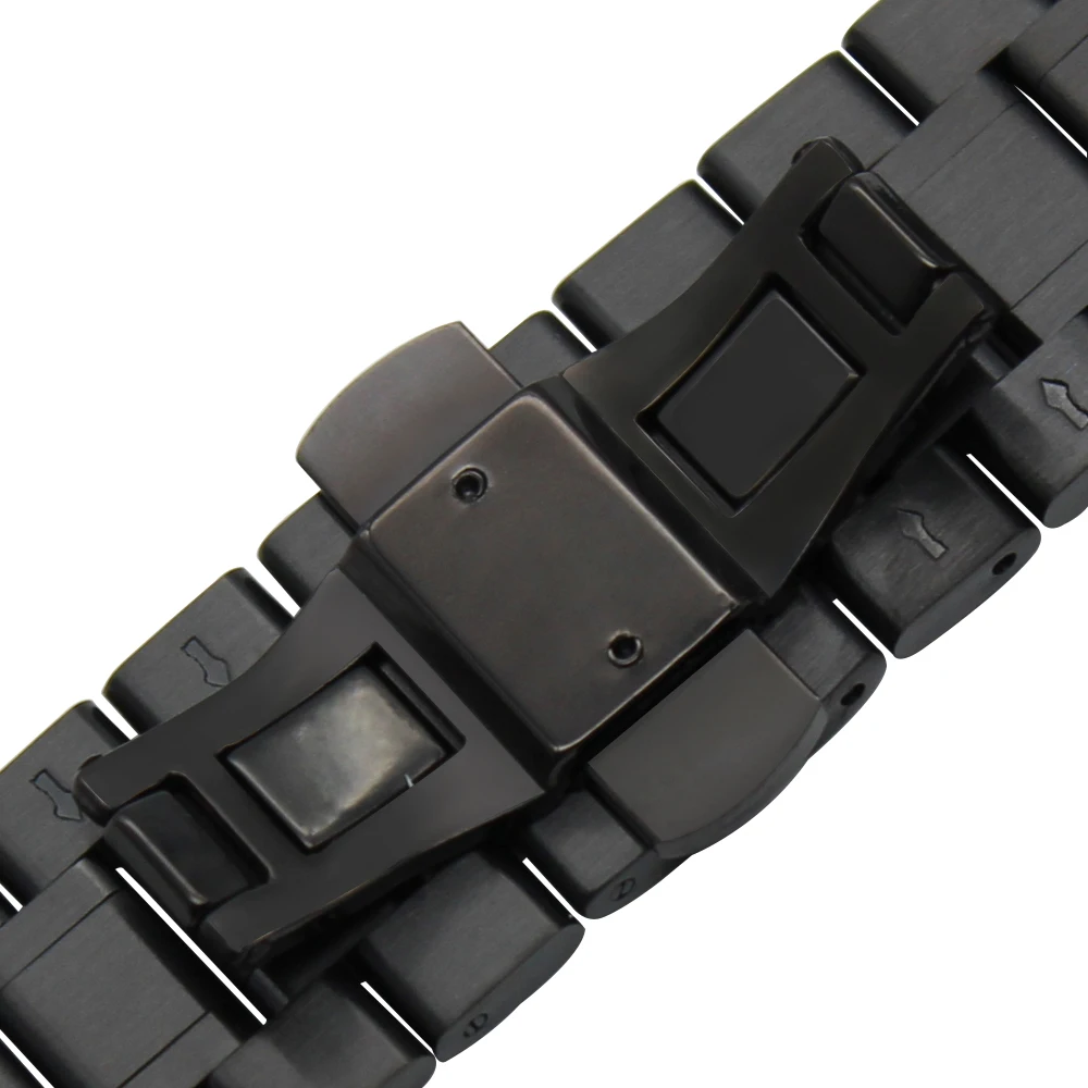 20 мм 22 Нержавеющая сталь ремешок для дизельных Fossil Timex Армани CK DW Quick Release часы наручные Черный, серебристый цвет серый