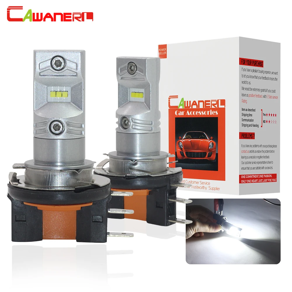 Cawanerl H15 80W 3200LM Each Set Imported CSP Bead 6000K White 12V Car Accessories Fog Light