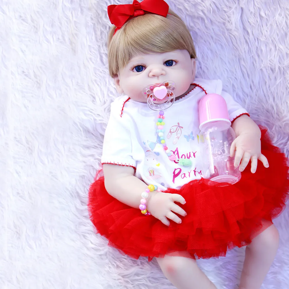 

Real baby alive full silicone reborn dolls for children gift 22inch 55cm bebe gift reborn com corpo de silicone menina