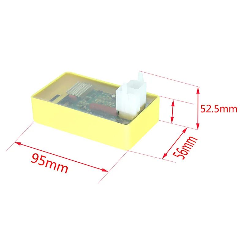 6 pin AC мотоцикл зажигания CDI GY6 скутер гоночный AC CDI Коробка для изменения 150cc-250cc двигатель AC мотоциклетный блок зажигания CDI DQ-191 - Цвет: Yellow