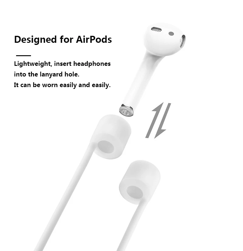 Для AirPods анти-потеря веревка аксессуары для наушников ремешок для наушников для Apple AirPods Air Pods наушники силиконовый держатель Веревка