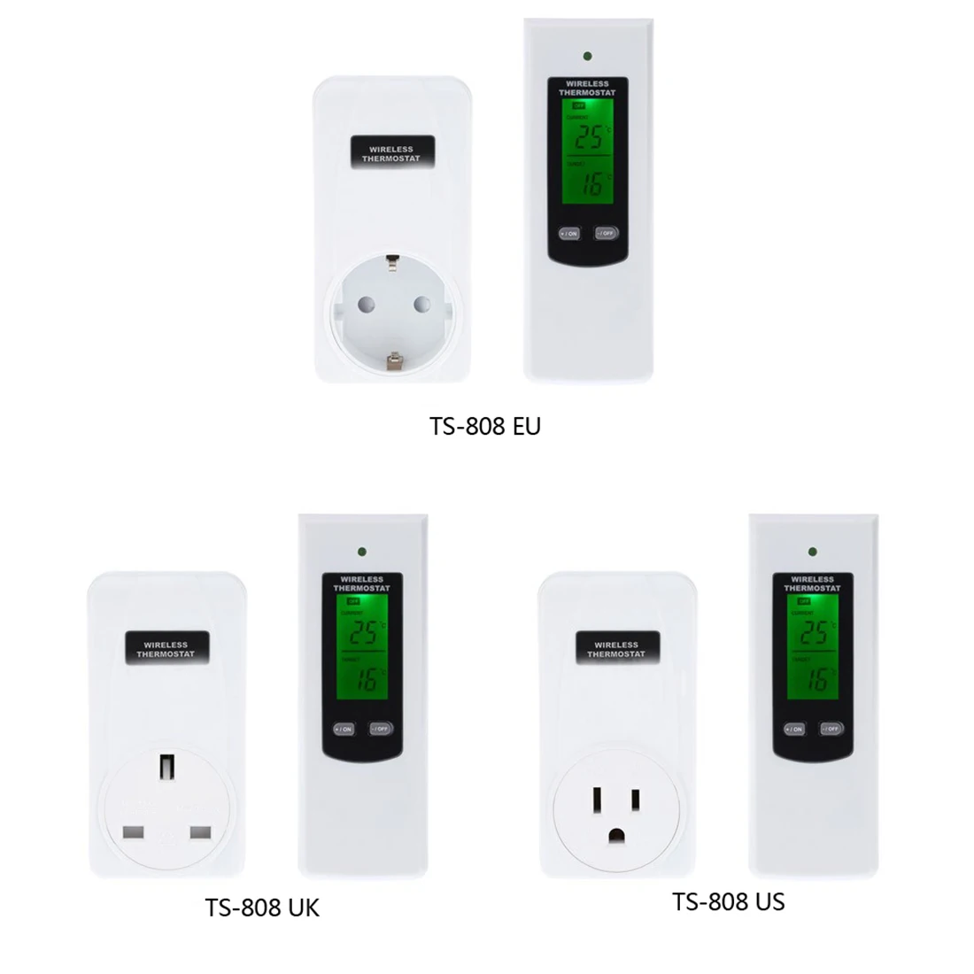

EU/US/UK Plug Wireless Thermostat Temperature Controller Socket LCD Display Thermoregulator Temperature Control Socket