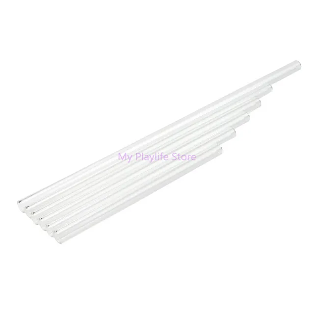 6-12inch Reusable Thick Straws Wedding Birthday Party Clear Glass Drinking  Straws DEN