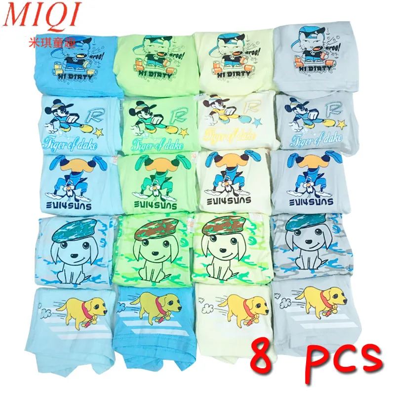 8Pcs/Lot Cartoon Boy Panties Children Underwear Kids Briefs Boxer Cotton Breathable Underpants 4-1Years For Clothes |
