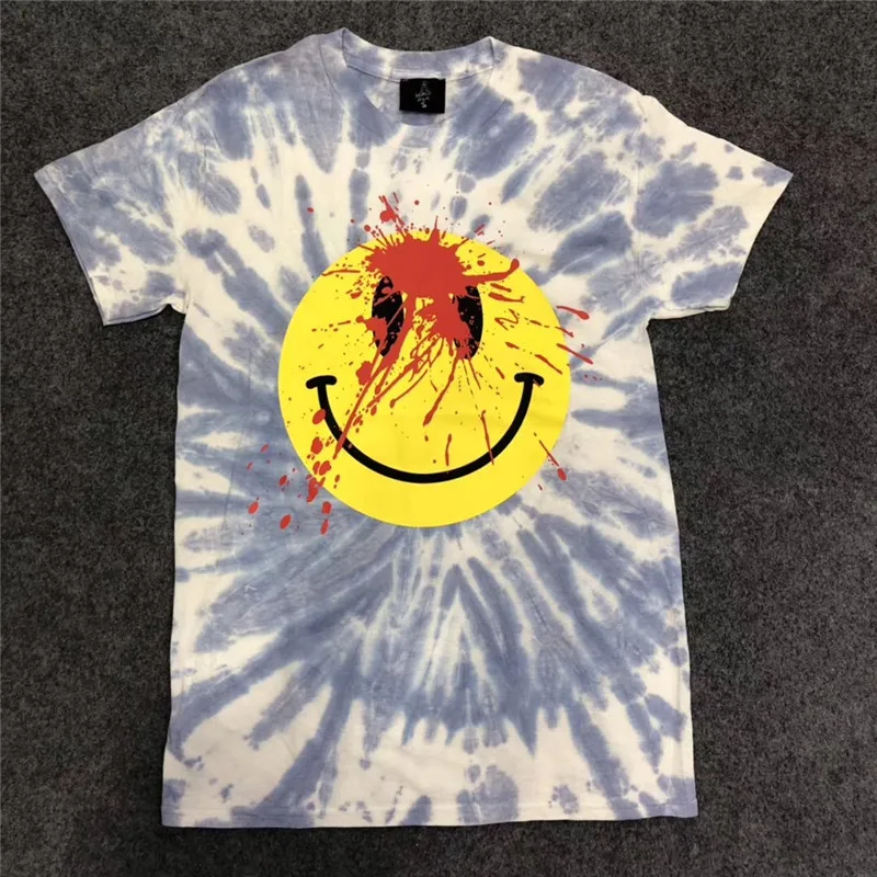 Новая ASTROWORLD Трэвиса Скотта TIE DYE футболка с длинным рукавом для мужчин и женщин 1:1 лучшее качество мода Casaul ASTROWORLD футболки