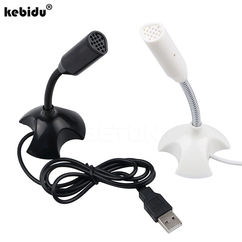 Регулируемый USB микрофон kebidu для ноутбука мини Студийный с подставкой держателем