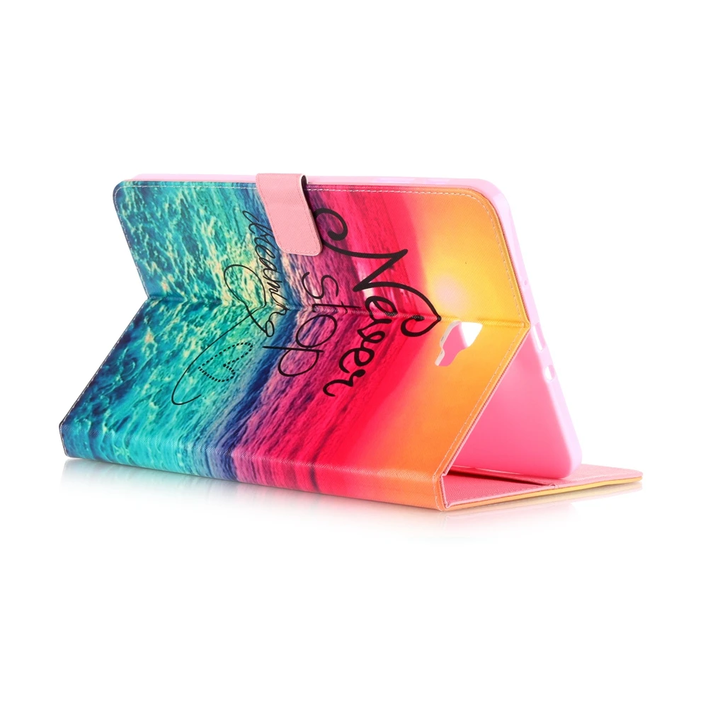 Мультфильм Tablet Case для samsung Galaxy Tab A A6 10,1 дюйма 10,1 T585 T580 T580N Smart Cover мультфильм из искусственной кожи