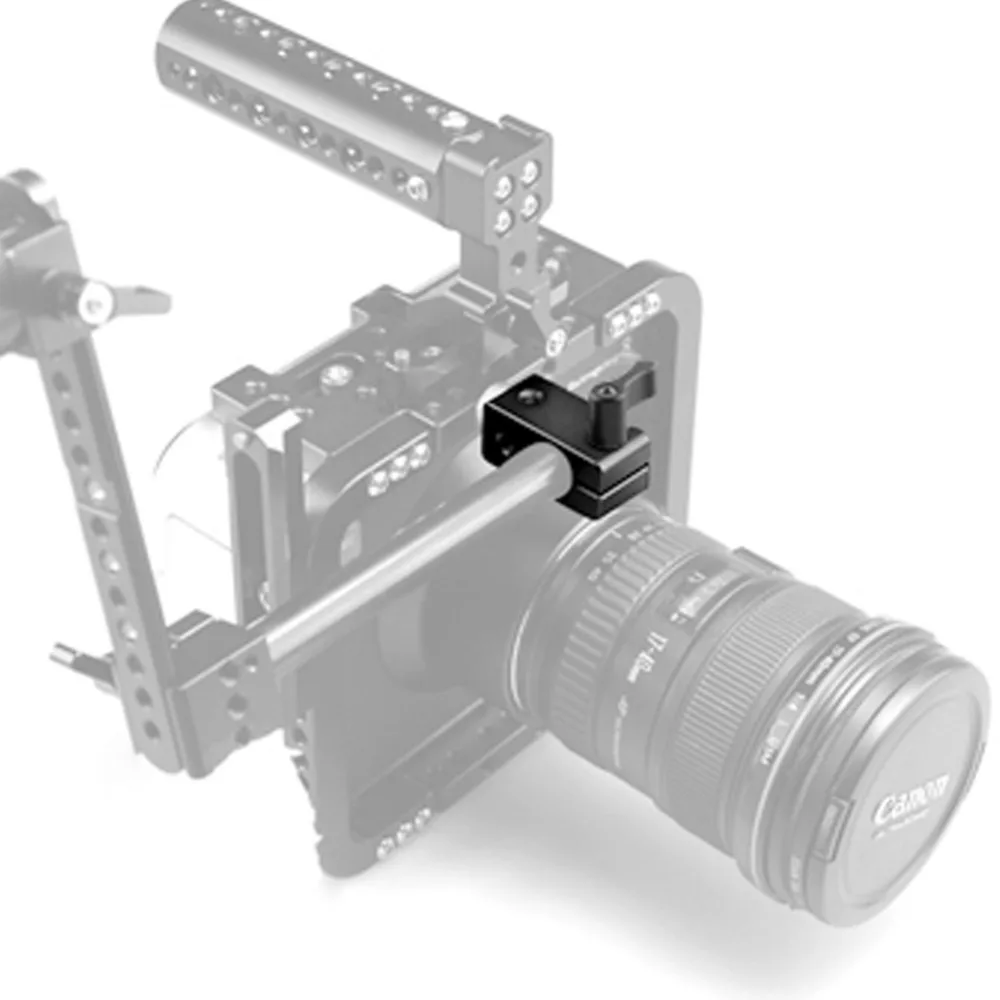 NICEYRIG 치즈 플레이트 핸드 스크류, 15mm 로드 클램프, 1/4 인치-20 M5 나사 구멍, 15mm 로드 클램프 브래킷, 1/4 인치 1/4