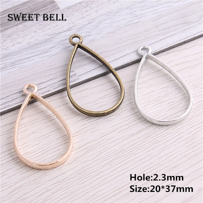 SWEET BELL 30 шт. 20*37 мм аксессуары для ювелирных изделий из сплава очаровательные