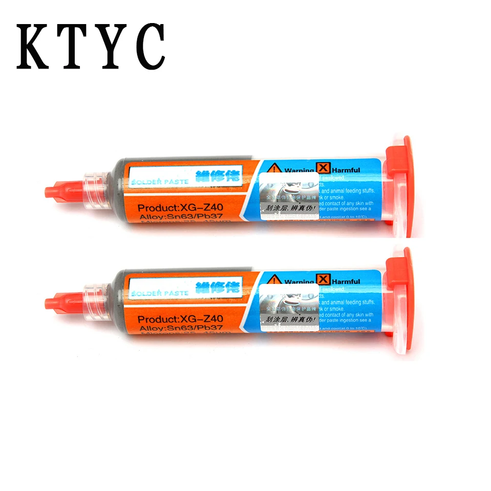 XG-Z40 10cc Solder Paste MECHANIC Soldering Flux Syringe Sn63/Pb37 25-45um 2pcs | Инструменты