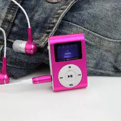 Портативный MP3 ЖК-экран металлический мини-клип MP3 плеер с Micro TF/SD слот для карт Спорт mp3 Музыкальные плееры walkman (без гарнитуры)