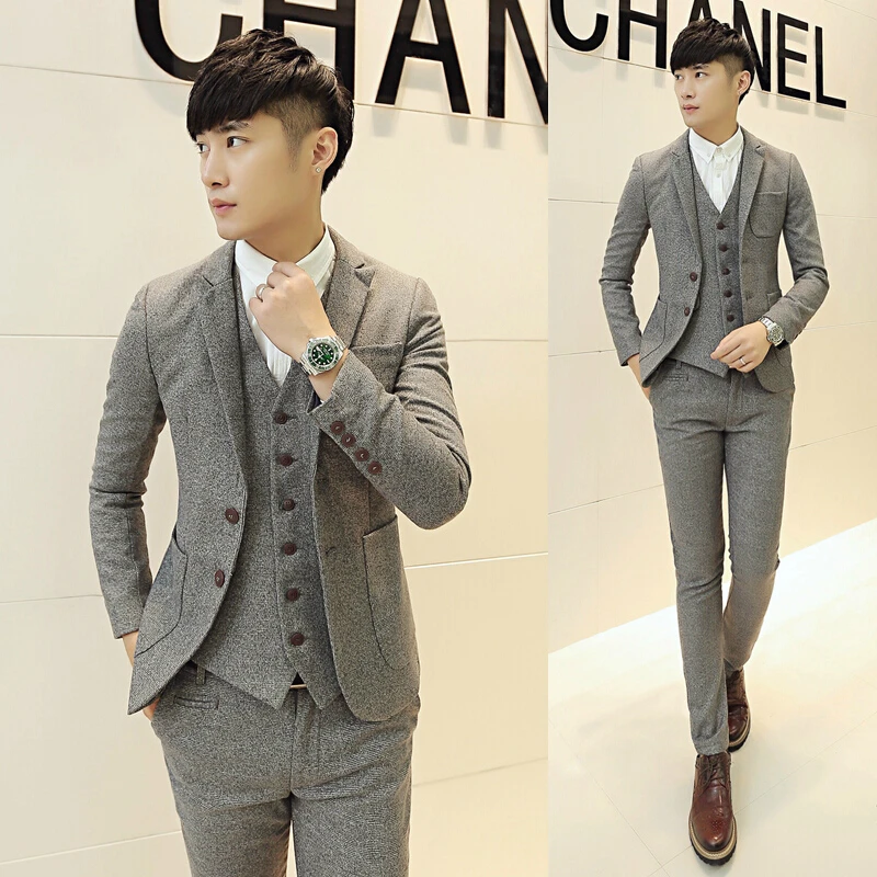 3pc 2015 spring Latest Designs mens tuxedo suits wedding groom with pants wedding suits for men