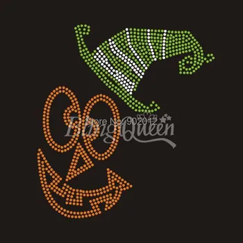 

BlingQueen Wholesale 25PCS/LOT Iron On Rhinestone Motifs Halloween Design Free Shipping