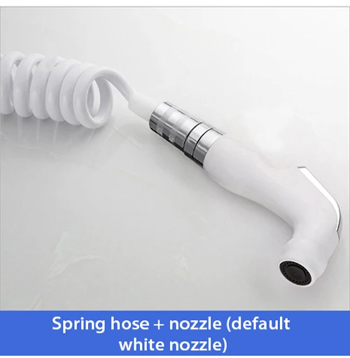 Handheld Toilet bidet sprayer set Kit Hand Bidet faucet for Bathroom hand sprayer shower head self cleaning - Цвет: Spring hose nozzle