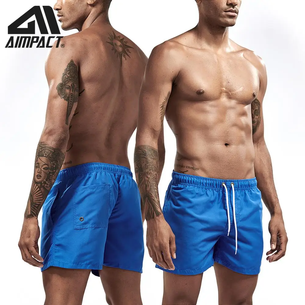 Aimpact быстросохнущие пляжные шорты для мужчин, летние повседневные пляжные шорты для серфинга, плавания, мужские шорты для пробежек, пробежек, плавания, AM2166