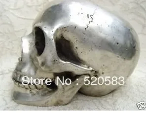 

collectable Tibet silver skull framework statue