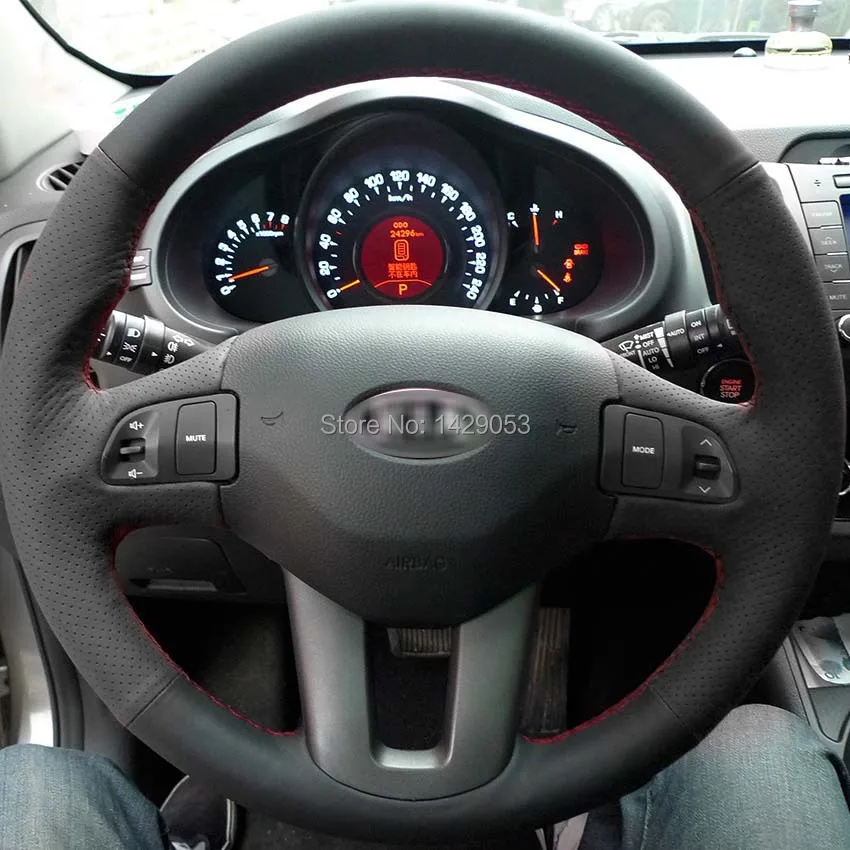 Чехол для KIA Sportage R руль охватывает DIY кожа швейные рулевое обложки автомобиля