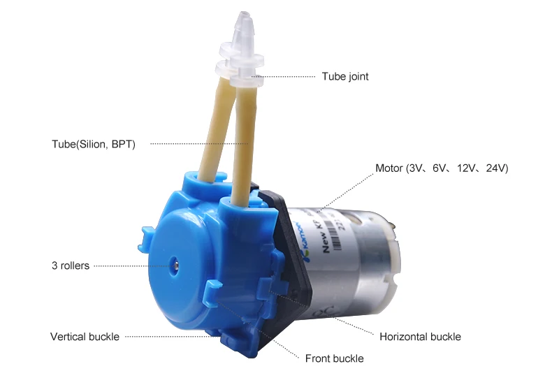 Kamoer NKP Микро перистальтический насос дозирования воды с 3 V/6 V/12 V/24 V DC мотором BPT трубки 6-в упаковке