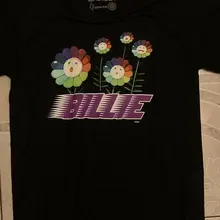 Очень редкие Billie Eilish x Такаши Мураками футболки свободные хлопковые футболки для мужчин крутые топы футболки