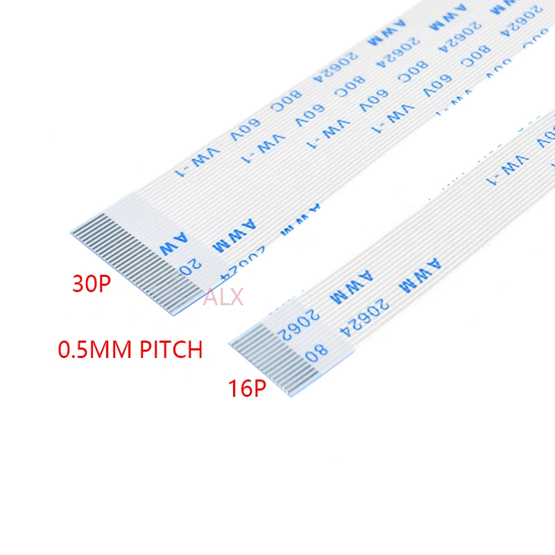 10 шт. гибкие печатные платы гибкий плоский кабель шаг 0,5 мм 100 мм B-type 4P 6P 8P 10P 12P 16P 20P 30P 40P FFC провода 6/10/12 /16/20 Вт, 30 Вт, 40 pin-код