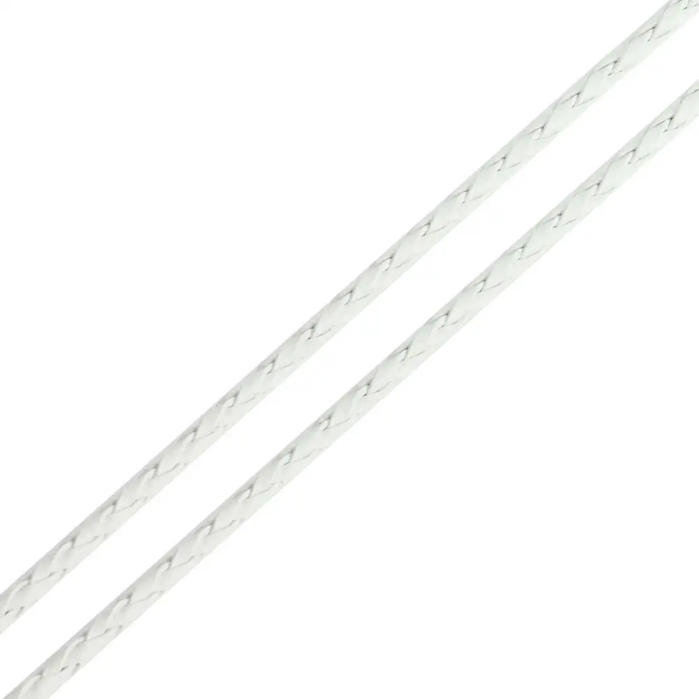 XINYAO 10 м/лот 3 4 мм PU плетеный кожаный шнур подходит для браслетов кожаная веревка колье струна Diy аксессуары для изготовления ювелирных изделий F583 - Цвет: White