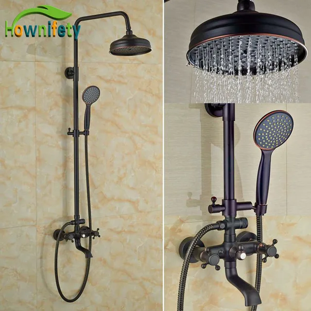 Rainfall Shower Head With Handheld Oil Rubbed Bronze Faucet Rainfall Shower Head With Handheld Oil Rubbed Bronze Faucet Bath Set Exposed