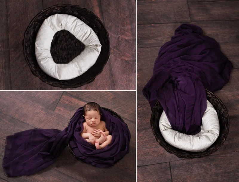4 шт. набор реквизит для фотографий для маленьких девочек и мальчиков Infantil мягкая хлопковая Подушка для новорожденных Фотография реквизит