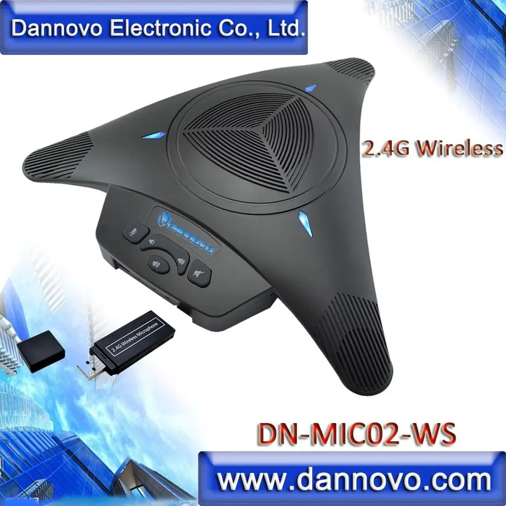 DANNOVO беспроводной микрофон Громкая связь для видеоконференций, встроенный литий-аккумулятор, HiFi(DN-MIC02-WS