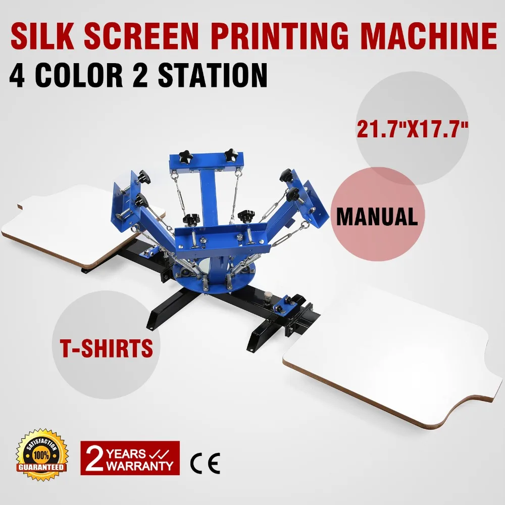 4 цвета 2 печати по шелку на Экран ing Экран принт Пресс Экран печатная машина