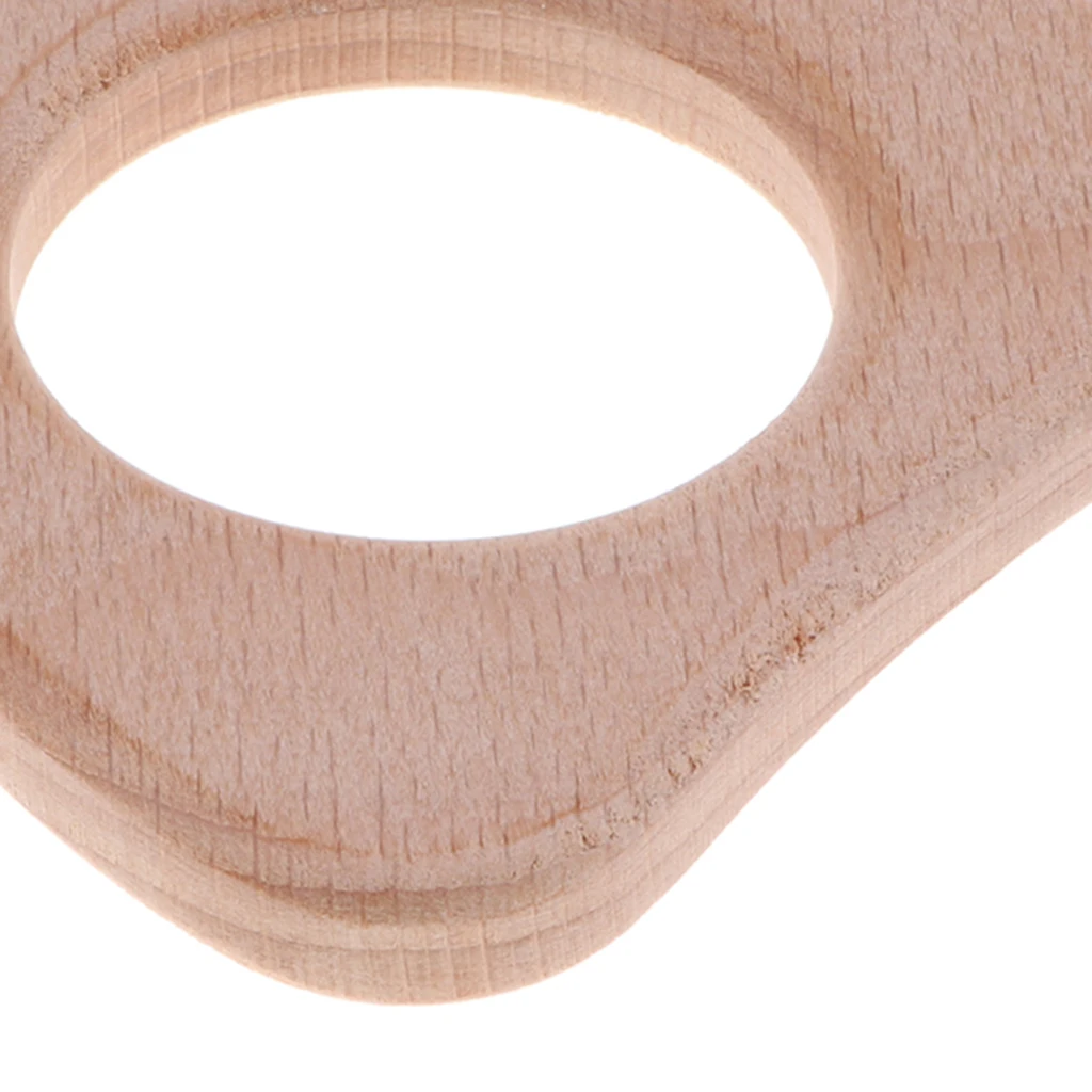 Montessori Style Infant Natural Wooden Baby Teethers Ring Clutching & Teething Fine motor Development Sensory Skills Crib Toys
