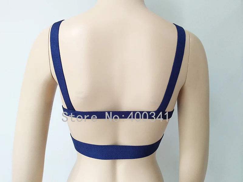 2019 new arrivals womens elastic bandage crop top spaghetti strap busty solid candy color v-neck hot sale  EV1529