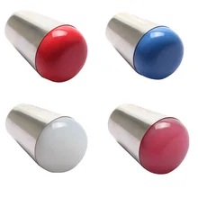 4 색 금속 스테인레스 스틸 핸들 큰 부드러운 실리카 젤 네일 아트 stamper 인감 라운드 네일 인쇄 도구(China)