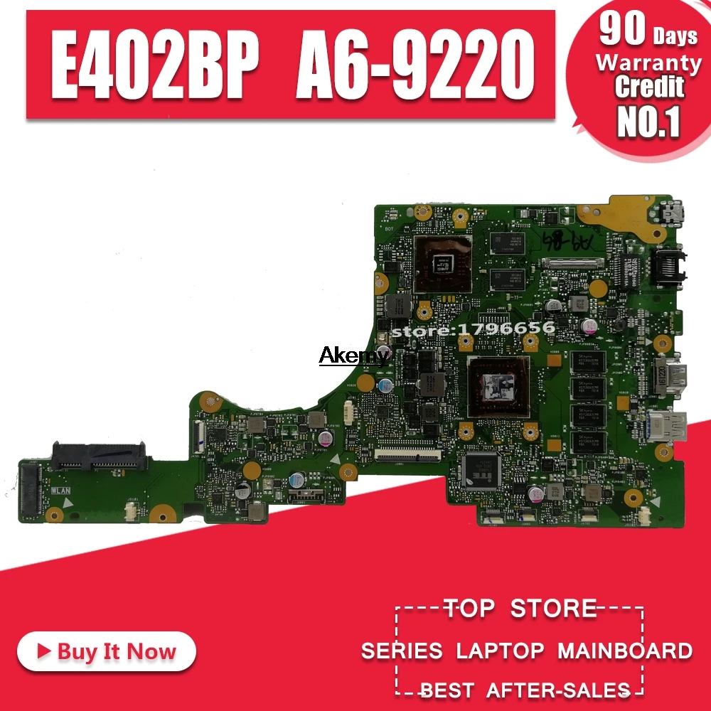 

E402BP Laptop Motherboard For ASUS E402BP E402B Notebook mainboard test OK A6-9220 CPU 4GB RAM