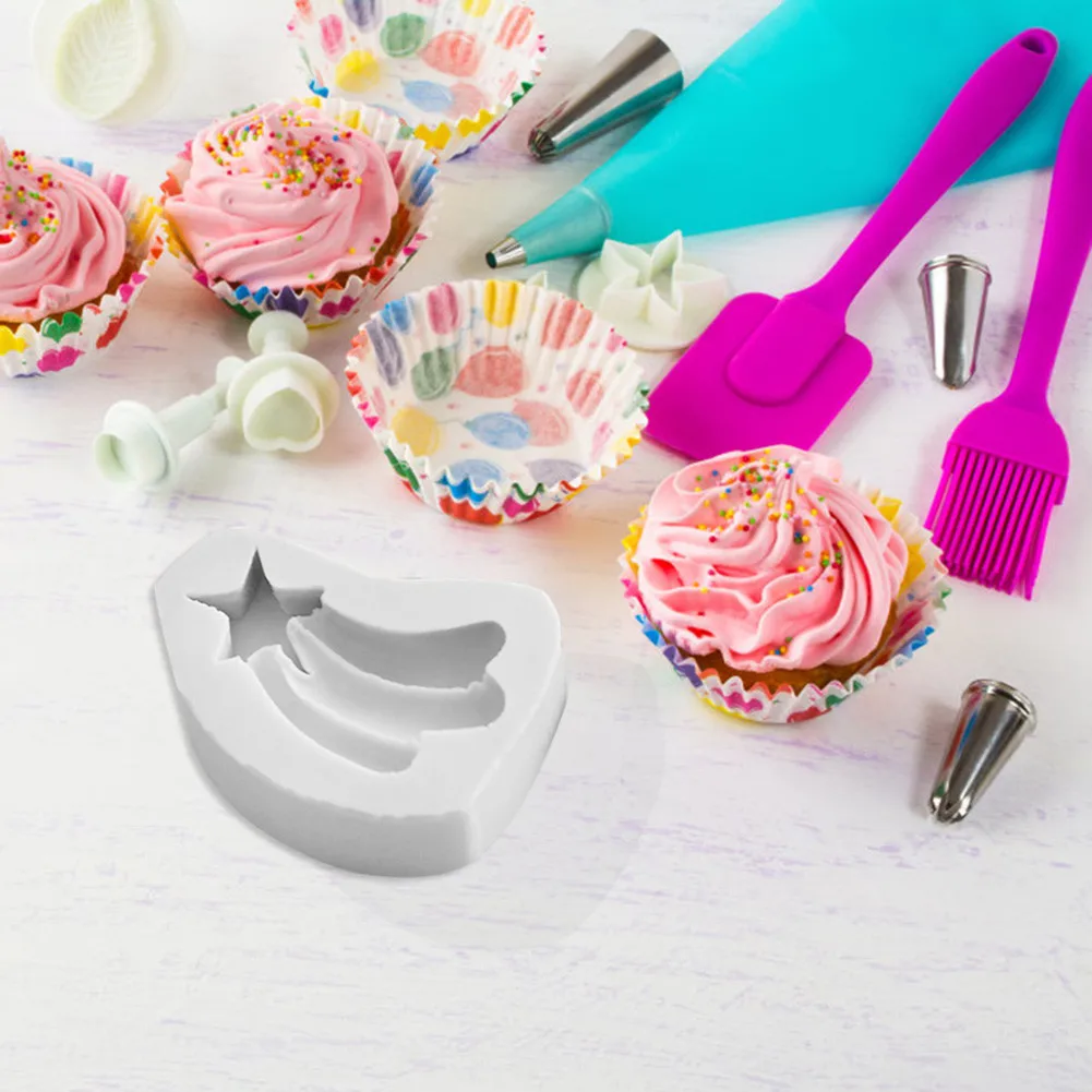 DIY формы BCake Fanana в форме ive-остроконечная звезда шоколадные конфеты для заливки глазури, силиконовый Молд, аксессуары для выпечки инструменты для украшения
