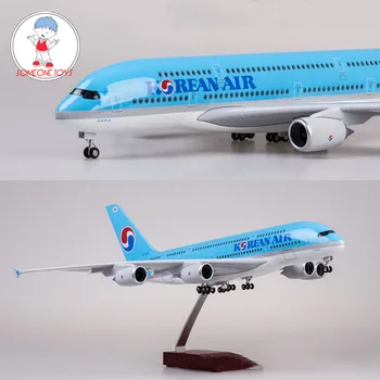 

In Stock 1/150 Korea Air Airplane Model Boeing 747 A380 Airliner Aircraft Model Diecast Collections With Wheels and Bases
