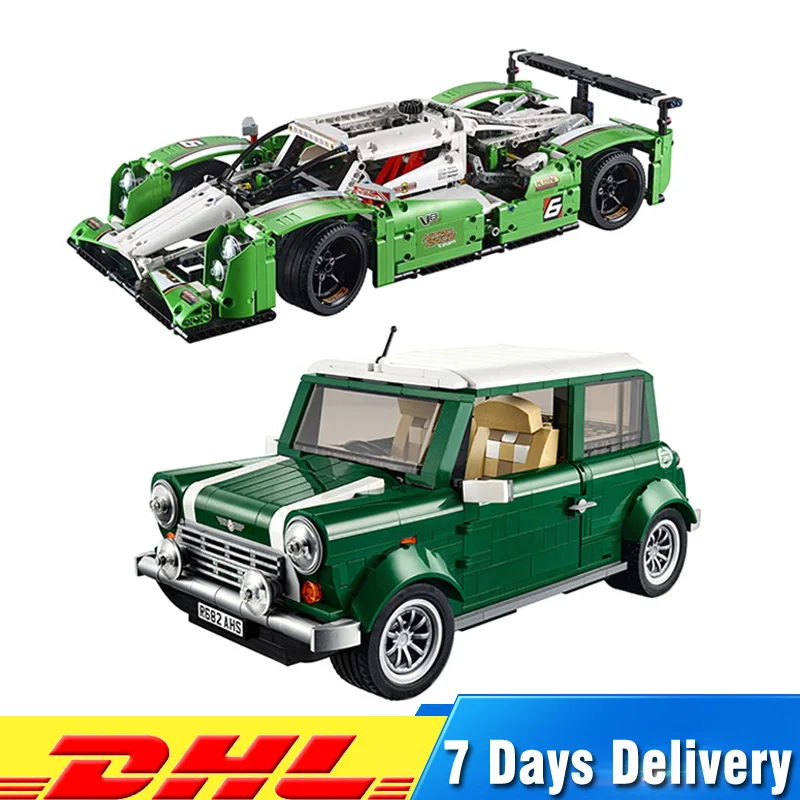 

IN Stock Compatible LegoINGlys 10242 42039 Mini Cooper and 24 Hours Race Car Model Blocks Bricks DIY Toys for Children Gifts