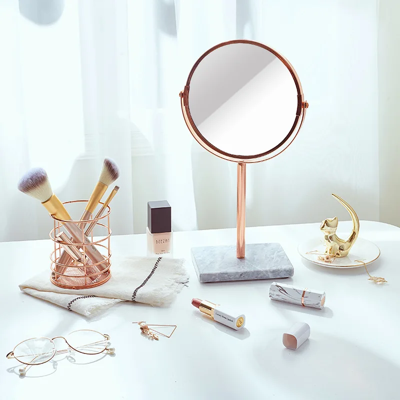 

1pc Nordic Style Modern Minimalist Makeup Mirror Decoration Girl Room Dressing Table Practical Small Fresh Furnishings G0504