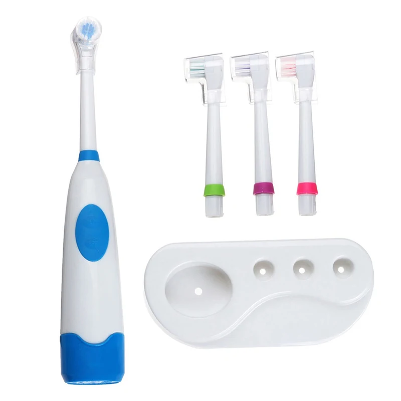 

Rotating Anti Slip Waterproof Electric Toothbrush Hygiene Oral Dental Care 4 Brush Heads+4 Shield+1 Holder Set @ME88