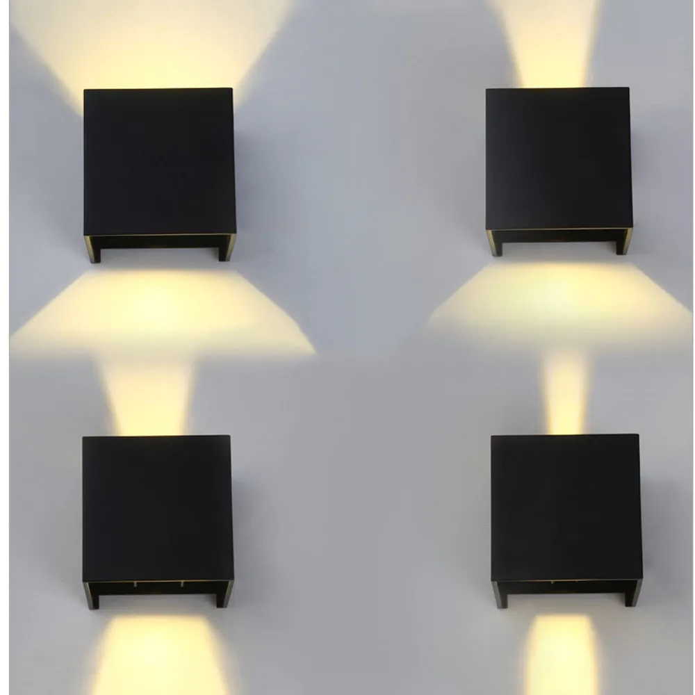 

6W 12W LED wall light fixture IP65 Waterproof Aluminum AC85-265V outdoor light for garden patio gallery energy saving