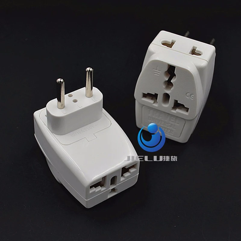 

1PC white black US Swiss Italy to EU Euro CEE7/16 Standard 4.0MM PLUG TYPE C 1 TO 3 EU TO UK US AU Europe EU Plug Power Adapter