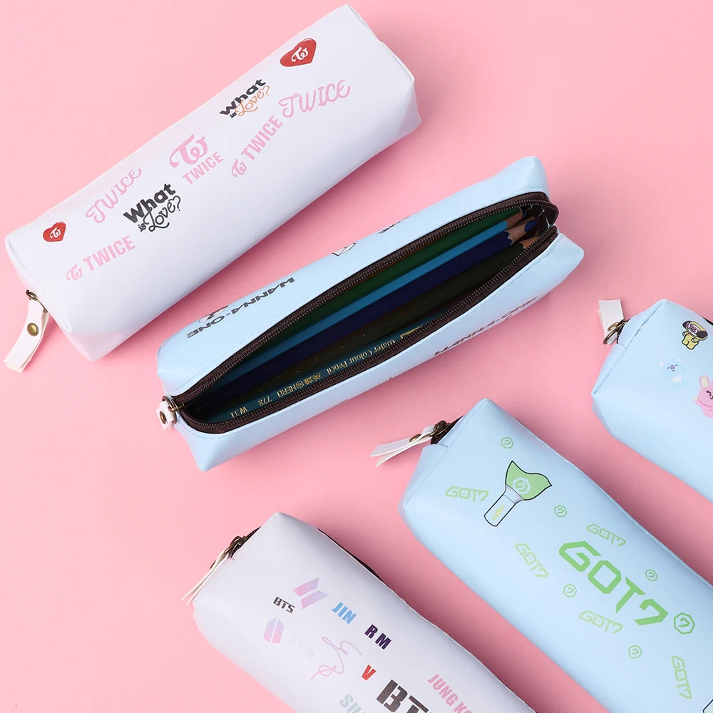 

1PC Trendy BT21 K-POP Fashion Pencil Case Coin Purse Storage Bangtan Boys Organizer Pen Bag Fans Gift