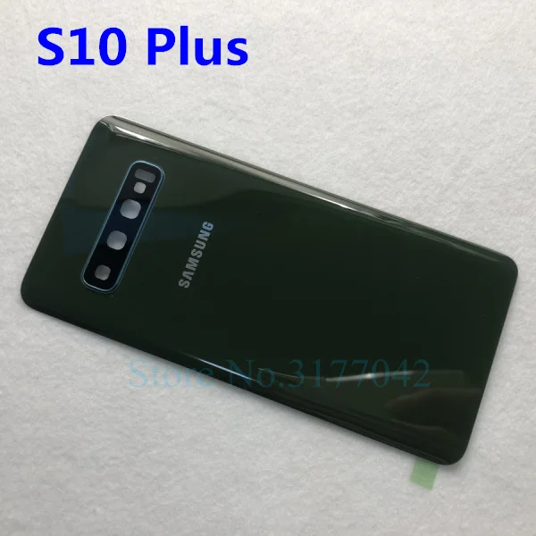 Samsung задняя Батарея Крышка для samsung Galaxy S10 плюс S10 S10e S10+ G9750 SM-G975F G9730 SM-G973F G970F сзади Стекло чехол - Цвет: S10 Plus green