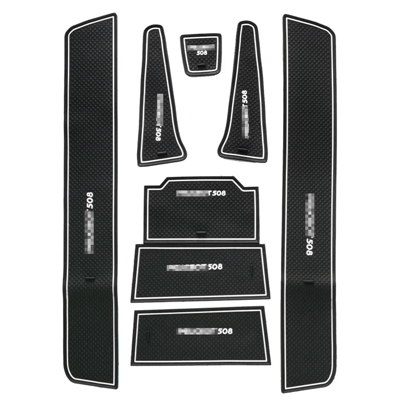 Car-cup-mat-gate-slot-pad-door-carpets-Interior-decoration-for-Peugeot-307-Accessories-For-Peugeot (2)