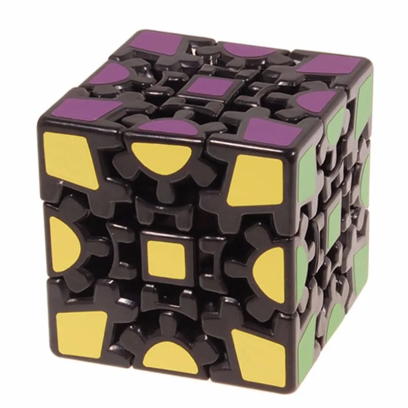 Gear cube. Гир Кьюб. Кубик Рубика с шестеренками. Булевый куб. Развивающие кубики с чёрными узорами.