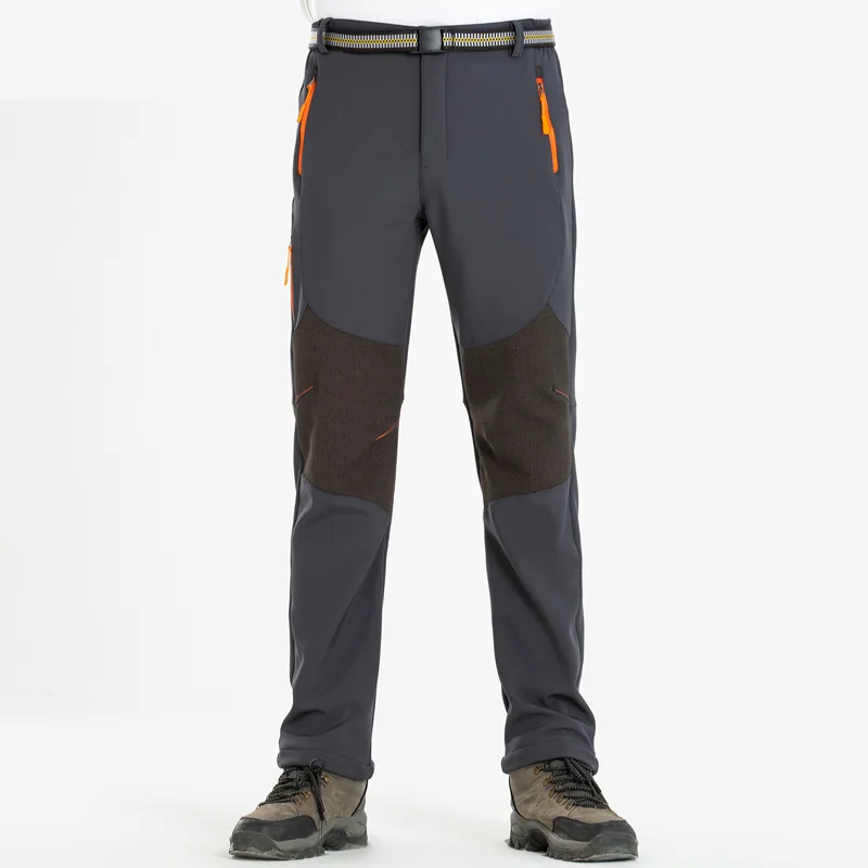 

NUONEKO Men's Winter Hiking Pants Waterproof Outdoor Sports Trousers Water Repellent Thermal Fleece Softshell Skiing Pants PM17
