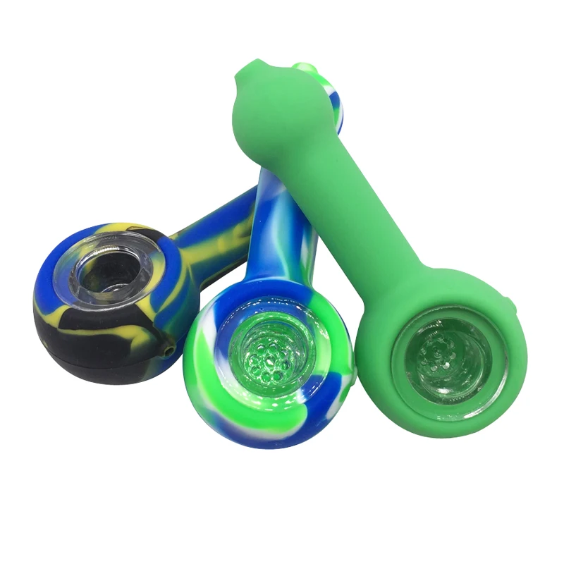 90pcs/lot Portable 110*46*36 MM Hand Pipe, Silicone Wax Pipe, New Type